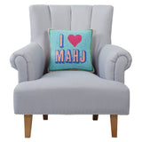 I <3 Mahj Hook Accent Pillow - The Pink Pineapple 850