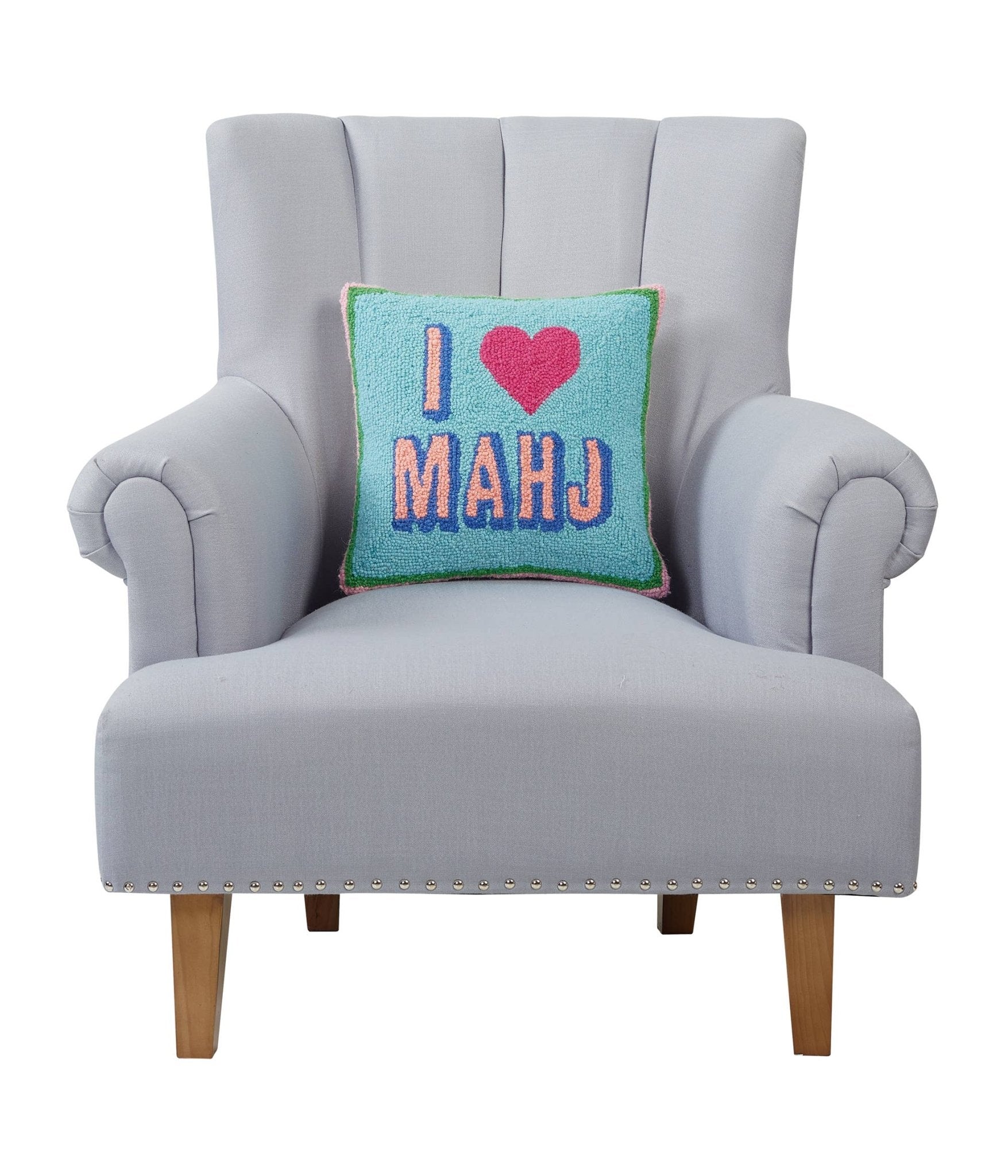 I <3 Mahj Hook Accent Pillow - The Pink Pineapple 850