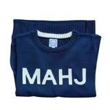 Mahj Crewneck Sweater in Navy