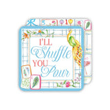 I’ll Shuffle You Pour Mahjong Tiles Coaster - The Pink Pineapple 850