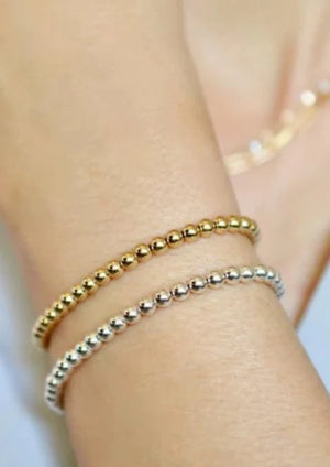 Stacked 14k Gold Filled Bead Bracelet 5mm