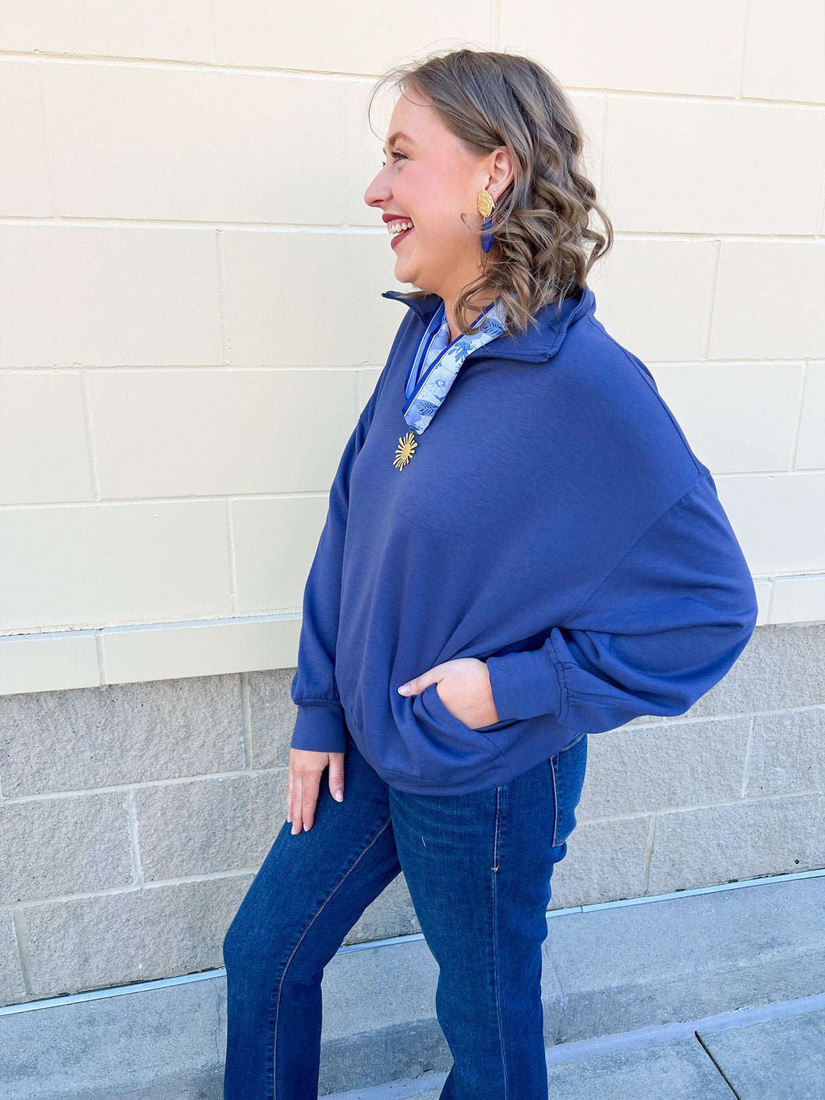 Indigo Ridge Half - Zip - The Pink Pineapple 850