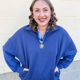 Indigo Ridge Half - Zip - The Pink Pineapple 850