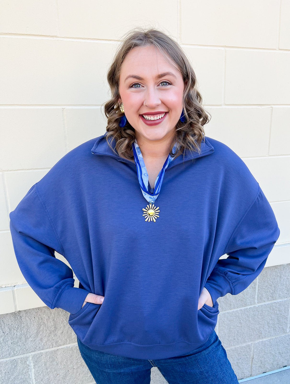 Indigo Ridge Half - Zip - The Pink Pineapple 850