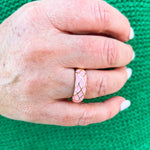 Irene Pink Checkered Ring - The Pink Pineapple 850
