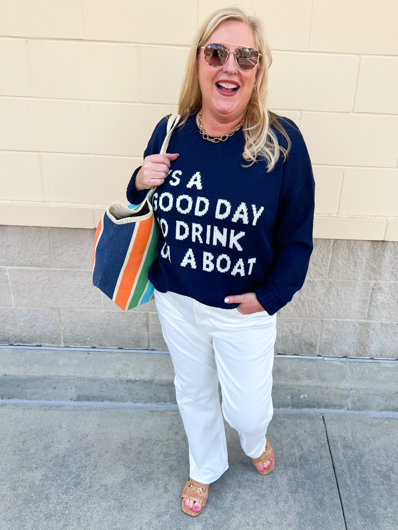It’s a Good Day Boat Sweater - The Pink Pineapple 850