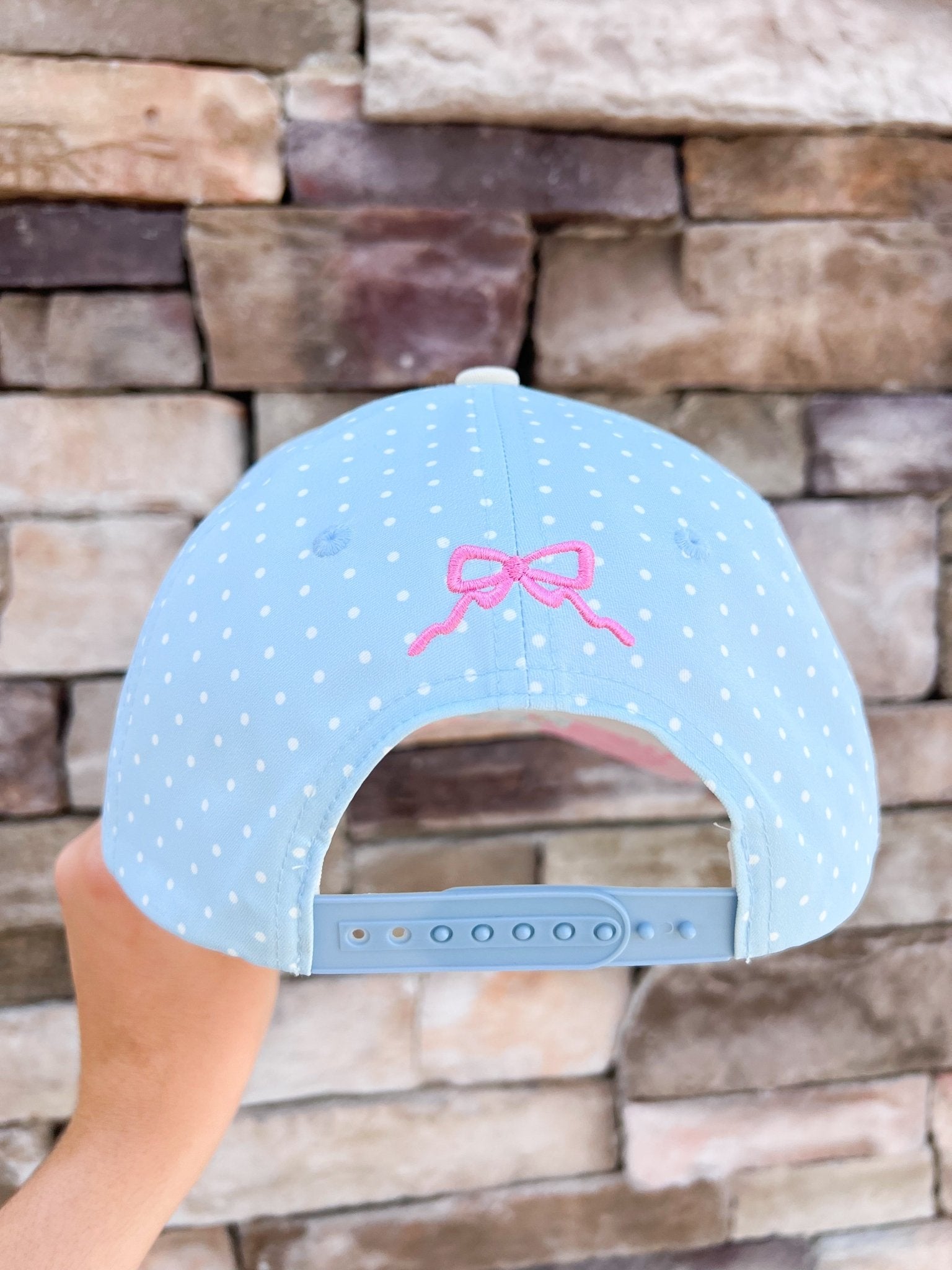 “It’s a Very Good Day” Light Blue Polka Dot Trucker Hat - The Pink Pineapple 850