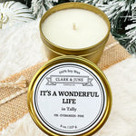 It's A Wonderful Life Tin Candle - The Pink Pineapple 850