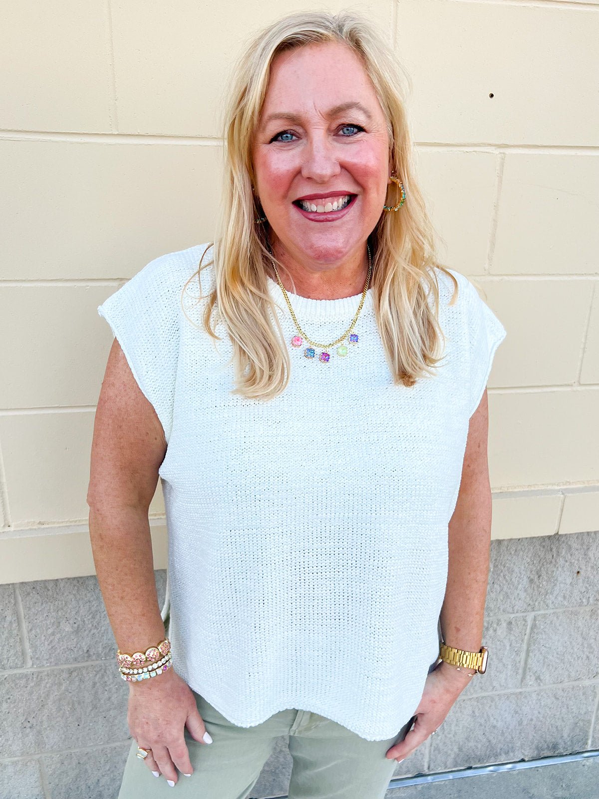 Ivory Drift Knit Sweater - The Pink Pineapple 850