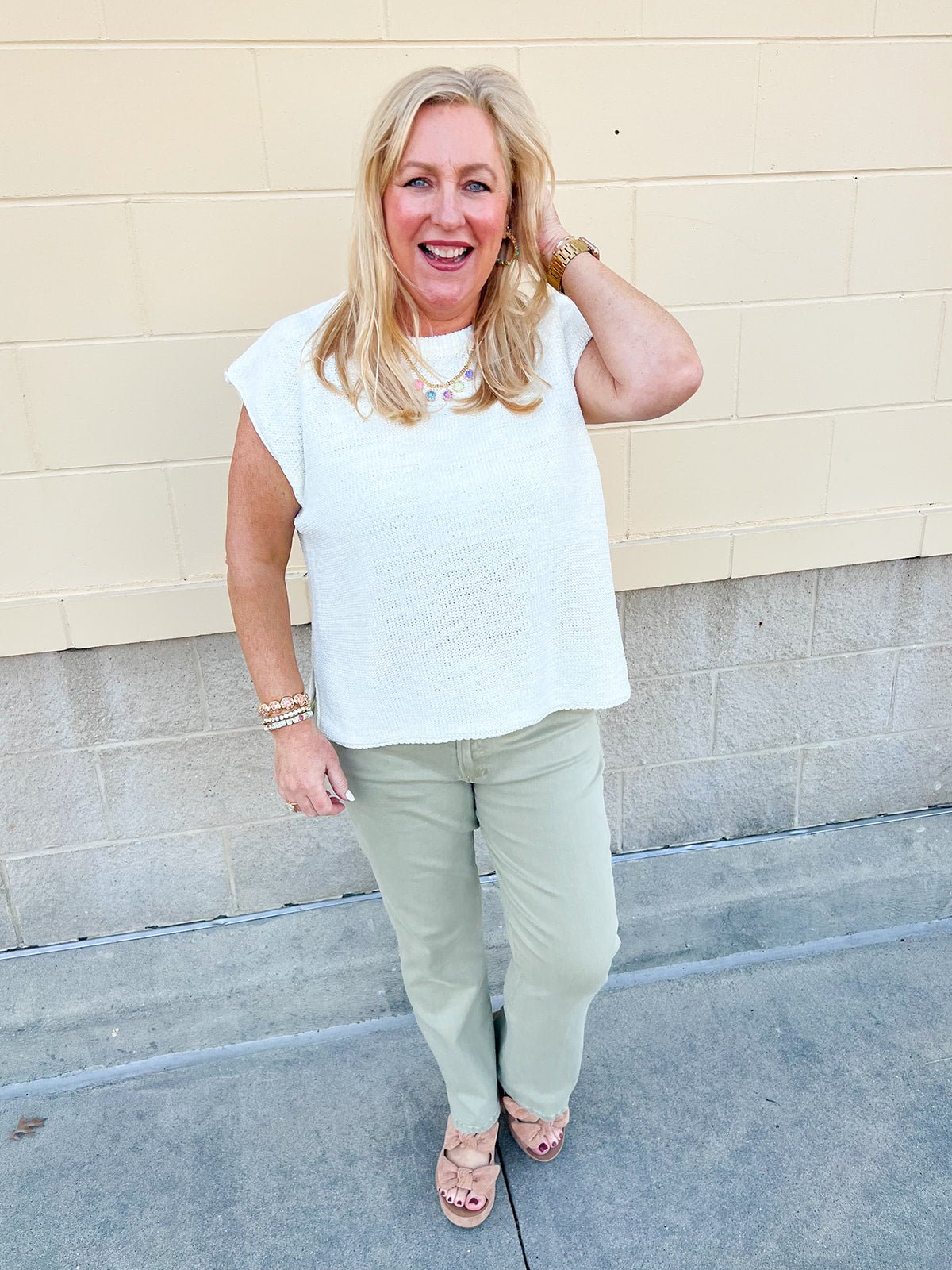 Ivory Drift Knit Sweater - The Pink Pineapple 850