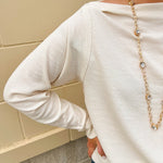 Ivory Ease Knit Top - The Pink Pineapple 850