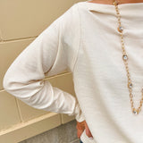 Ivory Ease Knit Top - The Pink Pineapple 850