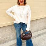 Ivory Ease Knit Top - The Pink Pineapple 850