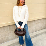 Ivory Ease Knit Top - The Pink Pineapple 850