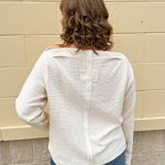 Ivory Ease Knit Top - The Pink Pineapple 850