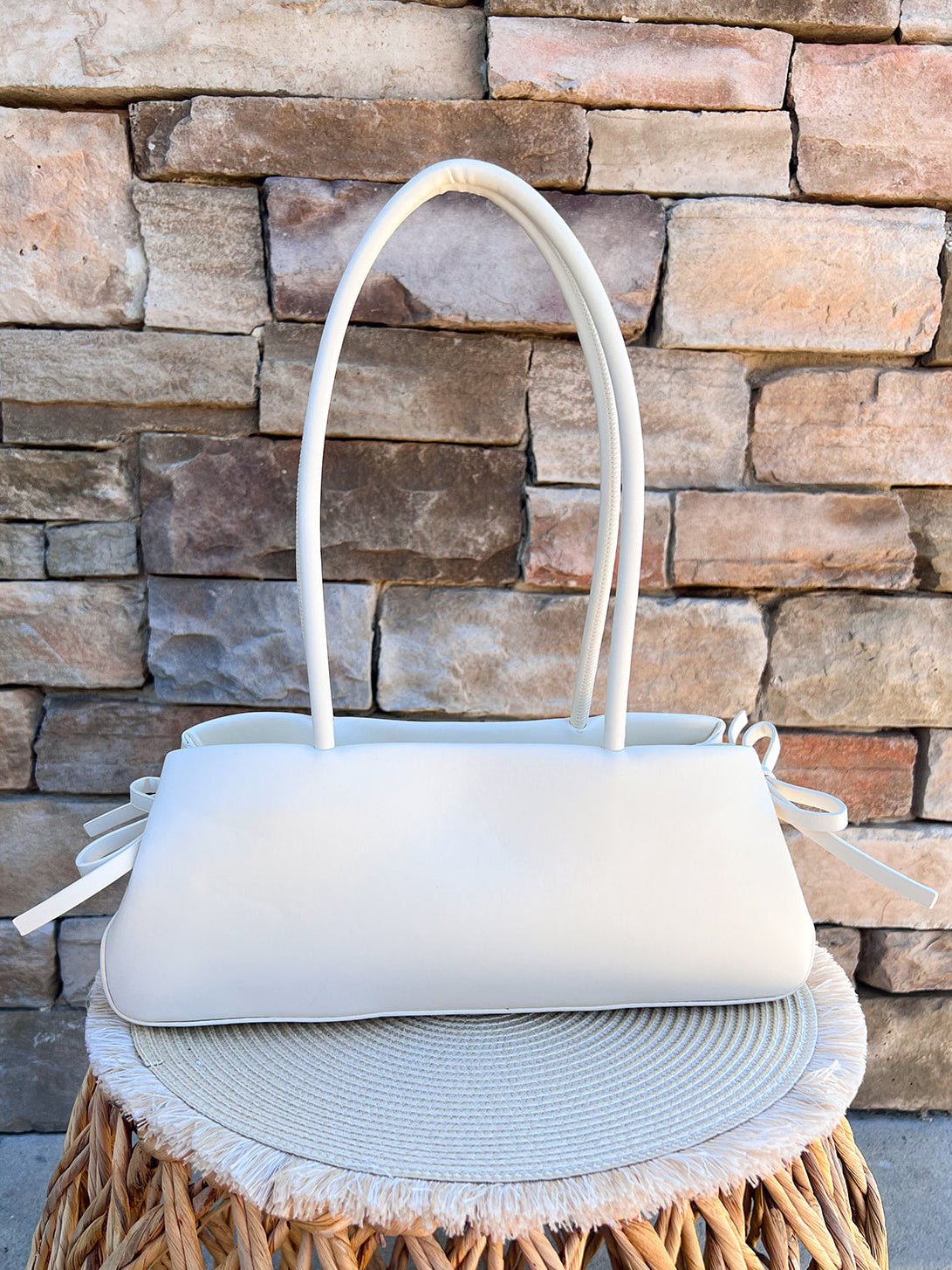 Ivory Everly Knot Shoulder Bag - The Pink Pineapple 850