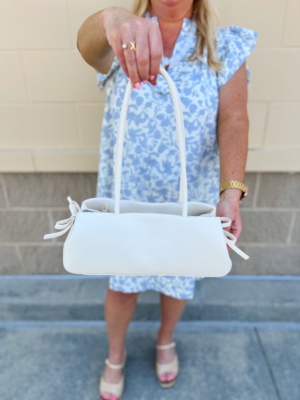 Ivory Everly Knot Shoulder Bag - The Pink Pineapple 850