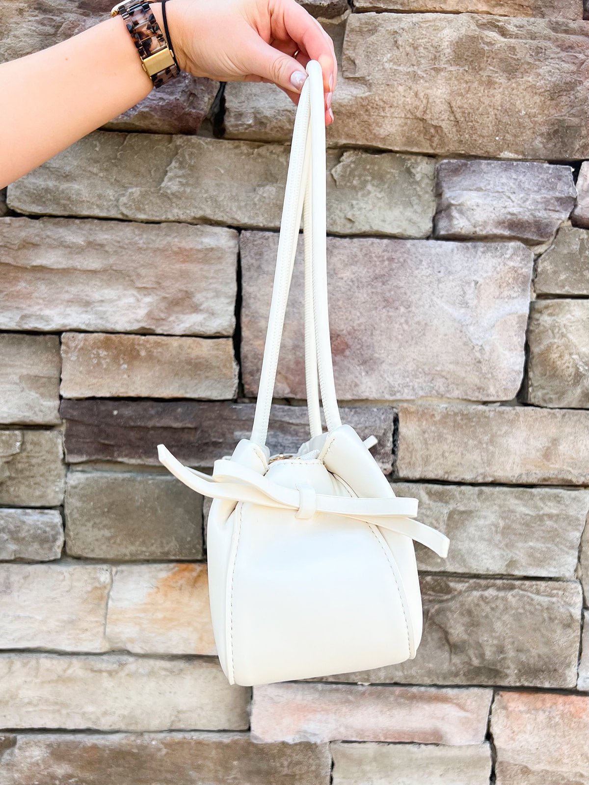 Ivory Everly Knot Shoulder Bag - The Pink Pineapple 850