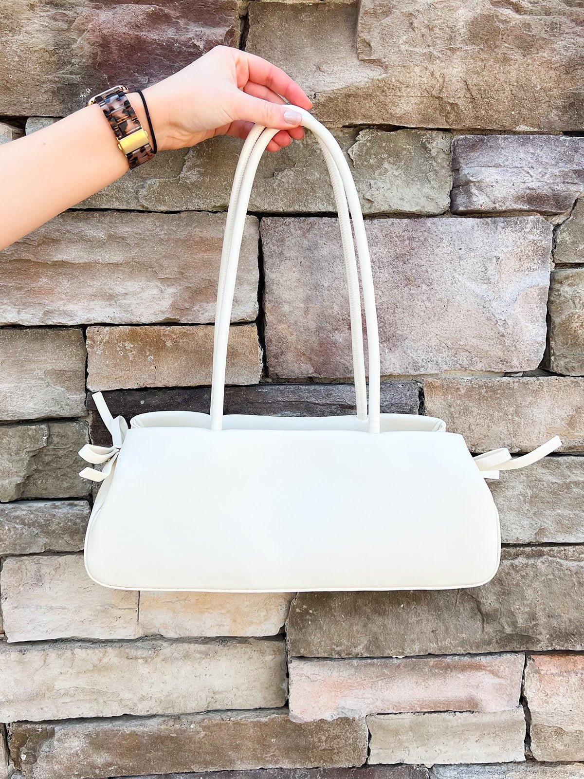 Ivory Everly Knot Shoulder Bag - The Pink Pineapple 850