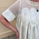 Ivory Lace Muse Blouse - The Pink Pineapple 850
