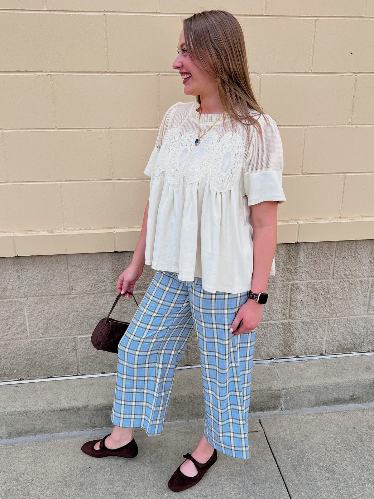 Ivory Lace Muse Blouse - The Pink Pineapple 850