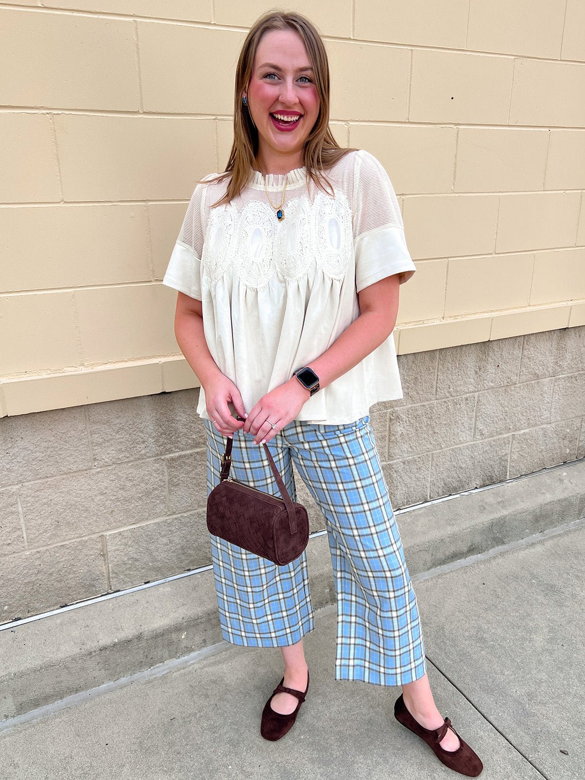 Ivory Lace Muse Blouse - The Pink Pineapple 850