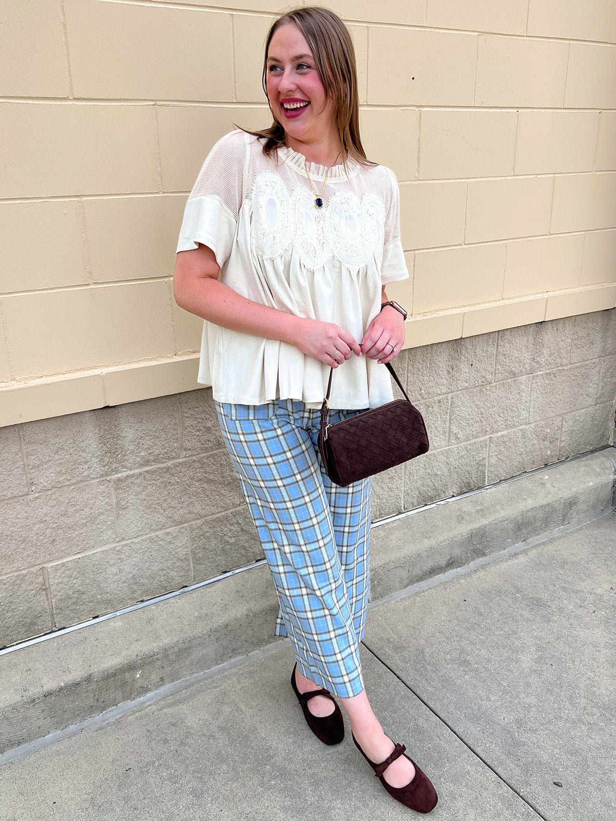 Ivory Lace Muse Blouse - The Pink Pineapple 850