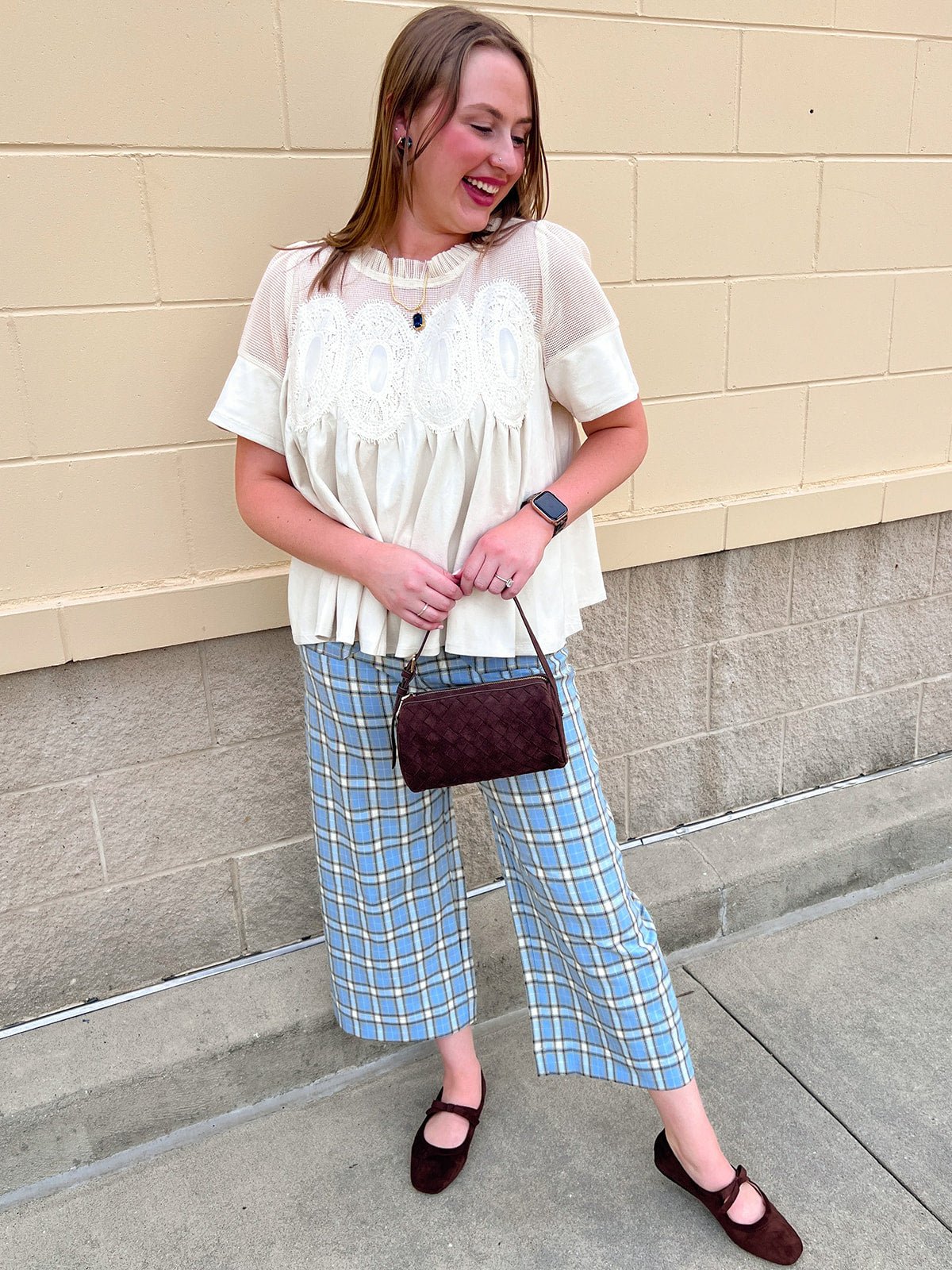 Ivory Lace Muse Blouse - The Pink Pineapple 850