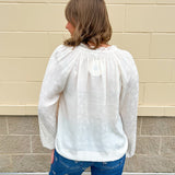 Ivory Whimsy Tie - Neck Blouse - The Pink Pineapple 850