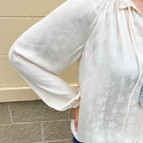 Ivory Whimsy Tie - Neck Blouse - The Pink Pineapple 850