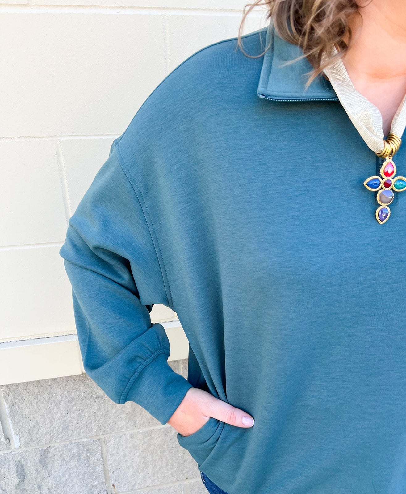 Jade Canyon Half - Zip - The Pink Pineapple 850