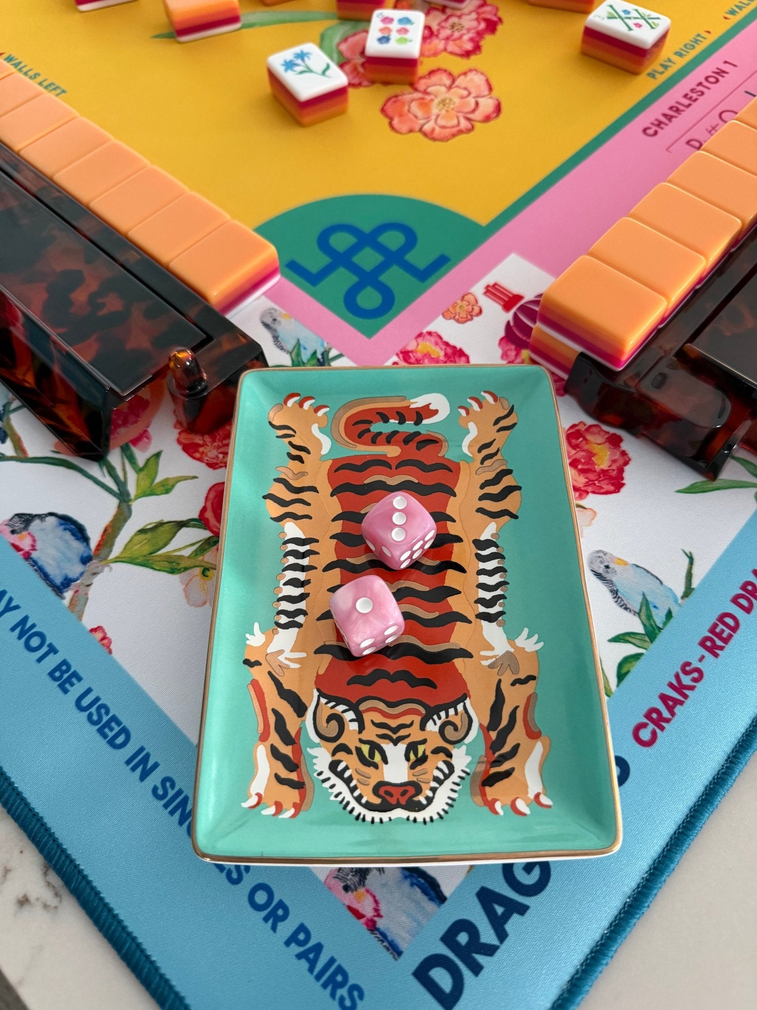 Jade Tiger Dice Catchall - The Pink Pineapple 850