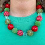 Jingle Bell Holiday Bead Necklace - The Pink Pineapple 850