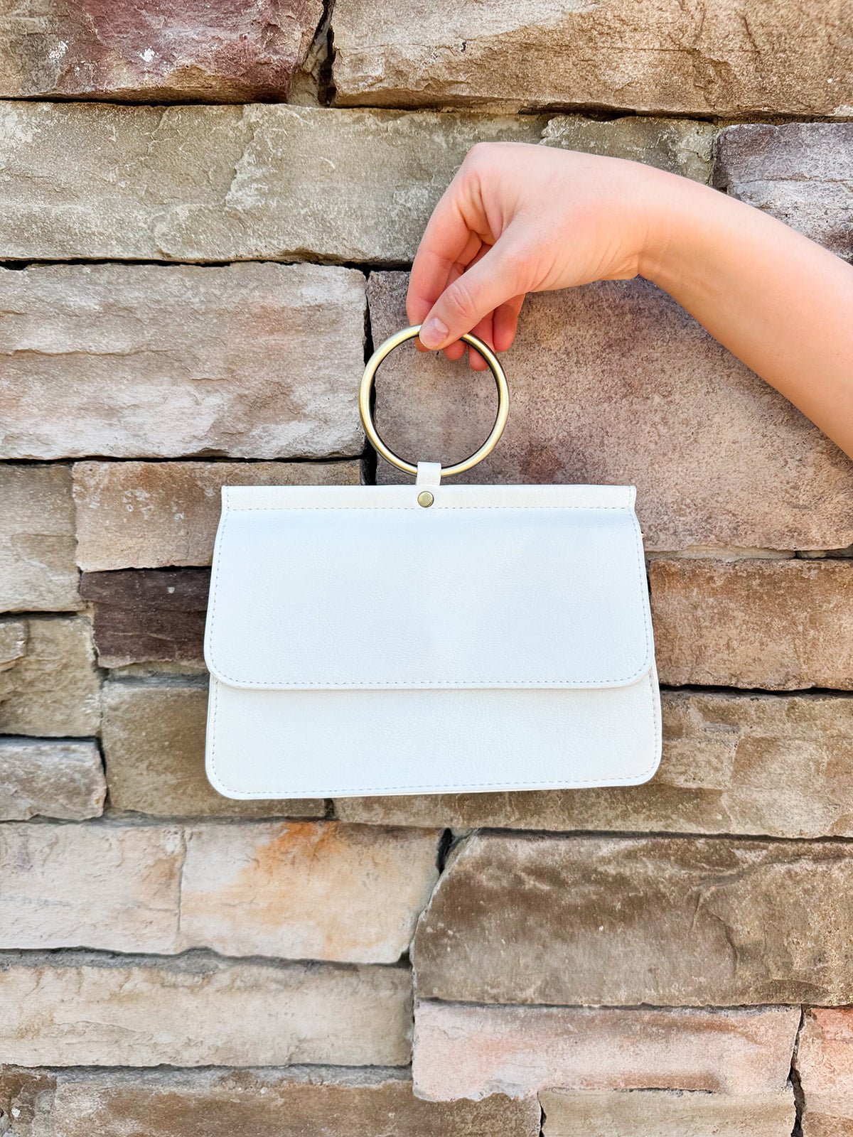 [Joy Susan] Aria Ring Bag in White - The Pink Pineapple 850