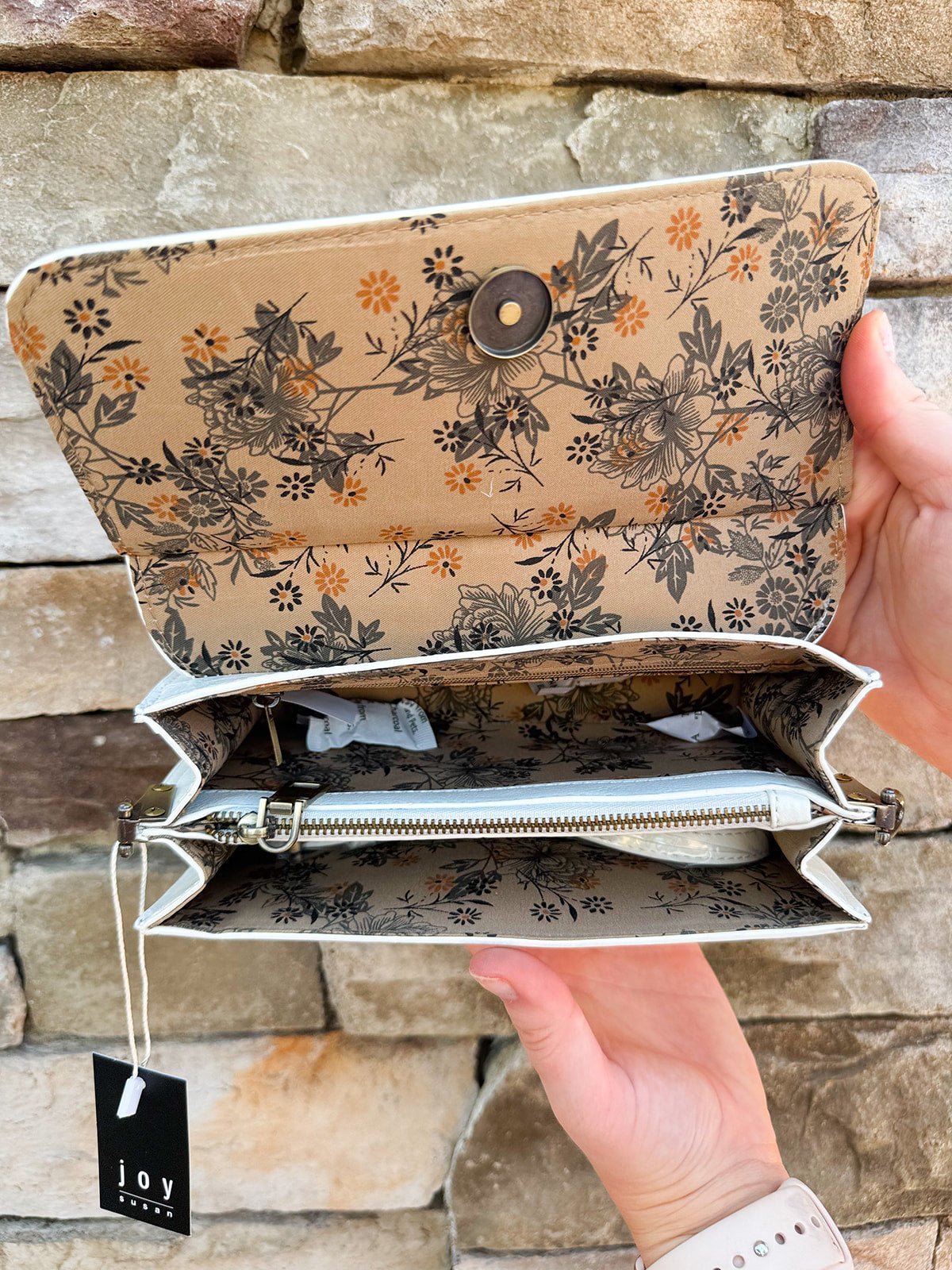 [Joy Susan] Aria Ring Bag in White - The Pink Pineapple 850