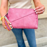 [Joy Susan] Gigi Crossbody in Pink Punch with Embroidered Strap - The Pink Pineapple 850