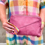[Joy Susan] Gigi Crossbody in Pink Punch with Embroidered Strap - The Pink Pineapple 850