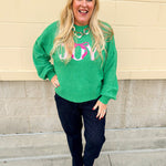 Joyful Bow Holiday Sweatshirt - The Pink Pineapple 850