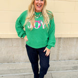 Joyful Bow Holiday Sweatshirt - The Pink Pineapple 850