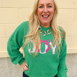 Joyful Bow Holiday Sweatshirt - The Pink Pineapple 850
