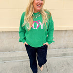 Joyful Bow Holiday Sweatshirt - The Pink Pineapple 850