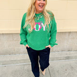 Joyful Bow Holiday Sweatshirt - The Pink Pineapple 850