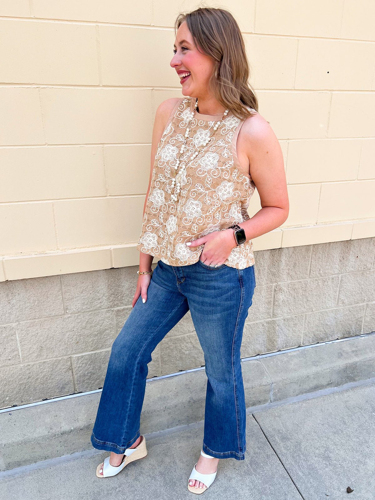 [Judy Blue] Bella High Waisted Petite Flare Tummy Control Jeans - The Pink Pineapple 850