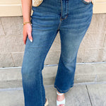 [Judy Blue] Bella High Waisted Petite Flare Tummy Control Jeans - The Pink Pineapple 850
