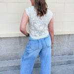 [Judy Blue] Coastal Ease Tie Waist Wide Leg Jeans - The Pink Pineapple 850