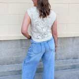 [Judy Blue] Coastal Ease Tie Waist Wide Leg Jeans - The Pink Pineapple 850