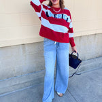 [Judy Blue] Coastal Ease Tie Waist Wide Leg Jeans - The Pink Pineapple 850