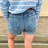 [Judy Blue] Easy Confidence High Rise Shorts - The Pink Pineapple 850