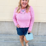 [Judy Blue] HW Tummy Control Slim Denim Shorts - The Pink Pineapple 850