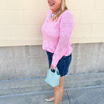 [Judy Blue] HW Tummy Control Slim Denim Shorts - The Pink Pineapple 850